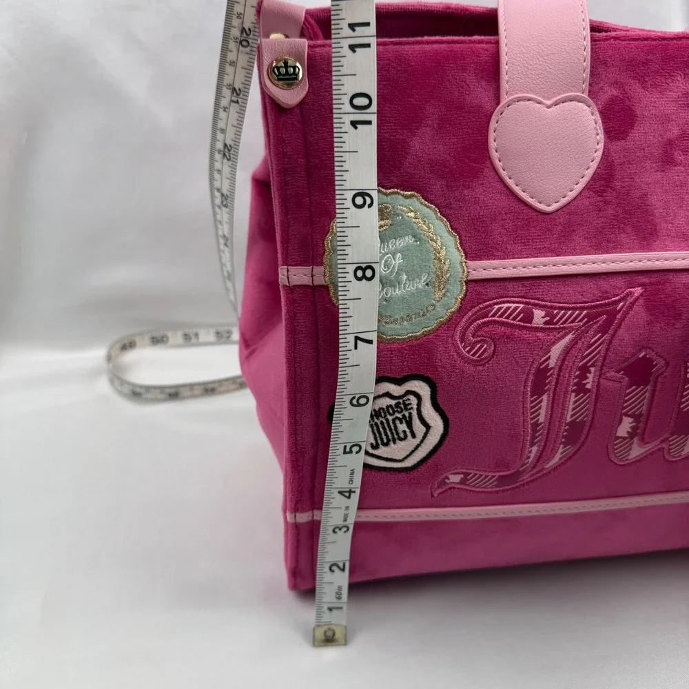 Juicy Couture Study In Style Tote Raspberry Tart Velour Bag Queen Pink NWT